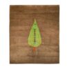 Genuine Handwoven Persian Tree of Life Gabbeh Rug - Brown Wool