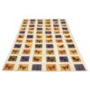 Genuine Handwoven Persian Kheshti Gabbeh Rug - Butterfly Motif Cream Wool
