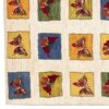 Genuine Handwoven Persian Kheshti Gabbeh Rug - Butterfly Motif Cream Wool