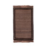 Handwoven Persian Minimalist Gabbeh Rug - Bordered Brown Wool