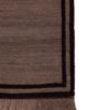Handwoven Persian Minimalist Gabbeh Rug - Bordered Brown Wool