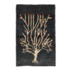 Handwoven Persian Tree of Life Gabbeh Rug - Charcoal Gray Wool