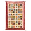 Handwoven Persian Kheshti Gabbeh Rug - Geometric Cream Wool