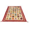 Handwoven Persian Kheshti Gabbeh Rug - Geometric Cream Wool