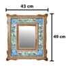 Wooden Mirror Frame – Khatamkari Embossed Miniature Design