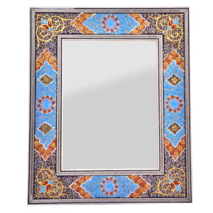 Persian Wooden Mirror Frame – Khatamkari Mahor Design