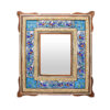 Persian Wooden Mirror Frame – Khatamkari Peacock & Floral Motifs