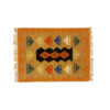 Orange Geometric Kilim Rug from Fars - Authentic Handwoven Persian Wool