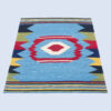 Blue Geometric Kilim Rug - Handwoven Authentic Persian Wool Craft