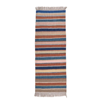 Striped Isfahan Kilim Rug - Traditional Handwoven Persian Wool Design