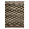 Shiraz Geometric Kilim Rug in Brown - Genuine Handwoven Persian Wool