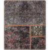 Vintage Persian Hand-Knotted Patchwork Carpet Geometric