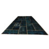 Persian Hand-Knotted Patchwork Carpet Navy Blue