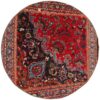 Vintage Persian Hand-Knotted Patchwork Carpet Floral Red