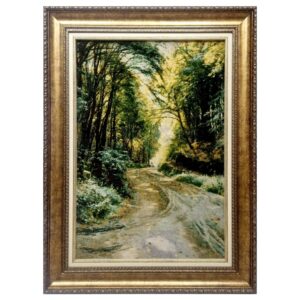 Hand-Knotted Persian Pictorial Rug Depicting Forest
