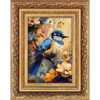Hand-Knotted Persian Pictorial Rug from Tabriz Depicting Bird & Flowers
