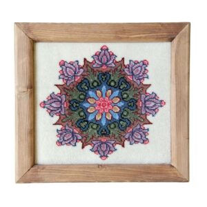 Hand-Knotted Persian Wall Hanging Rug from Tabriz Depicting Lachak