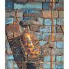 Hand-Knotted Persian Pictorial Rug from Tabriz Depicting Persepolis Soldier