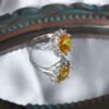 Yellow Citrine Silver Ring for Women Samin