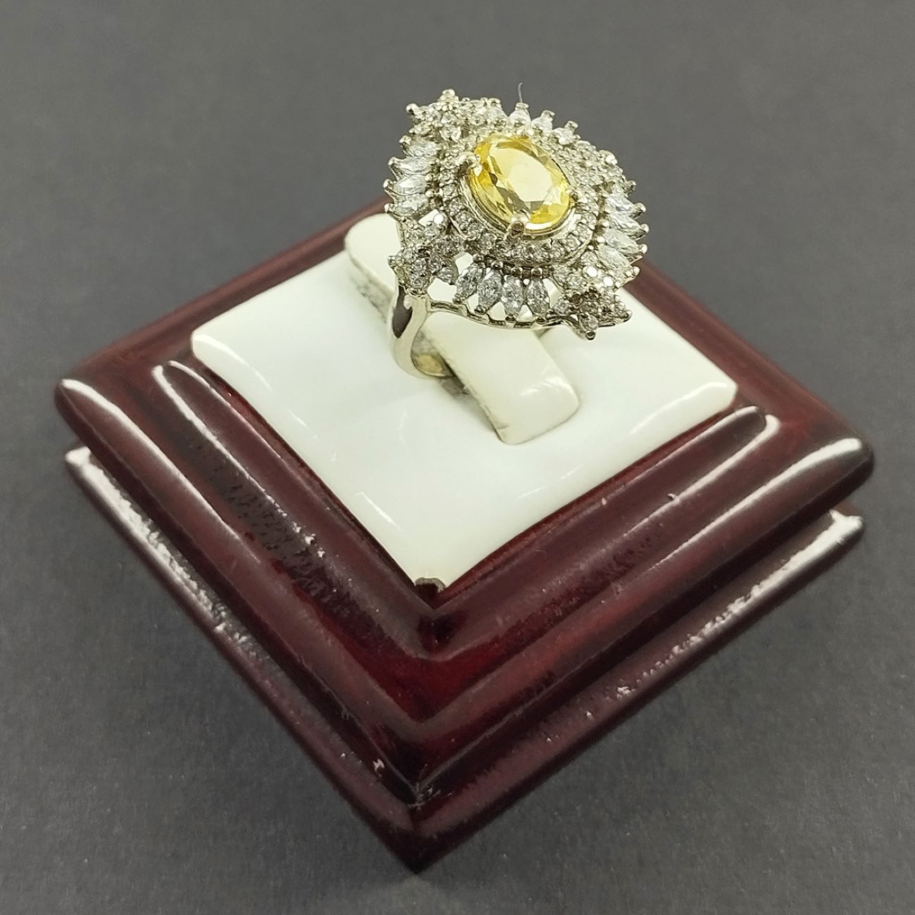Yellow Citrine Silver Ring for Women Armaghan