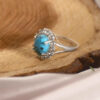 Artisan Turquoise Silver Ring for Women