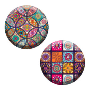 Persian Traditional Pinback Button with Intricate Design (2 pcs)