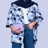 Persian Women's Open Front Manto Loose Fit Dotted Design
