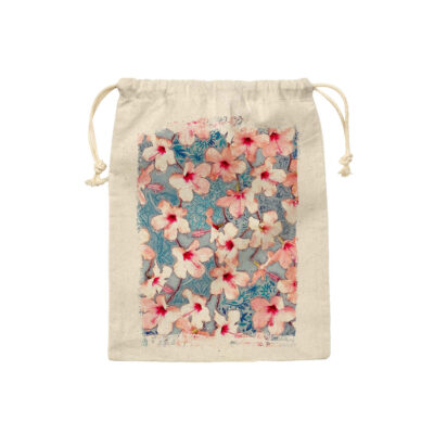 Typography Cotton Drawstring Bread Bag | Eco-Friendly Reusable
