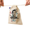 Drawstring Cotton Storage Bag - Eco-Friendly and Reusable with Homayoun Shajarian Design