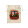 Drawstring Cotton Storage Bag - Eco-Friendly and Reusable with Floral Design