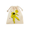 Drawstring Cotton Storage Bag - Eco-Friendly and Reusable Astronaut Design