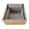 Set of 3 Woven Basket Handwoven with Lid