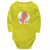 Set of 4 Lap Shoulder Baby Bodysuit with Dinosaur Design
