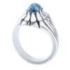 Persian Neyshabur Turquoise Silver Ring Handcrafted for Men