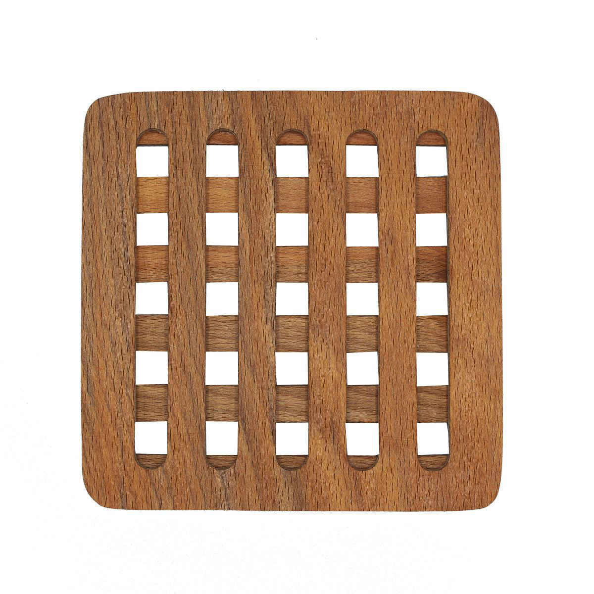 Handmade Teak Wood Trivet – Square Hot Pot Stand