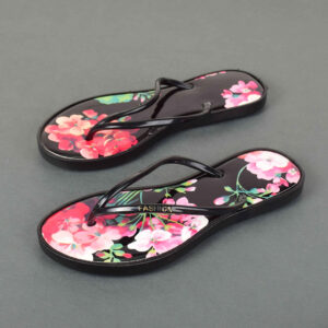 Thong Slippers with fuzzy Pattern for Women and Beach
