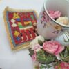 Handwoven Persian Kilim Coaster – Deer/Gazelle Design, Square Wool Boho