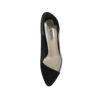 Women's Leather High Heels Shoes one Side Clear