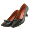 Women's Leather High Heels Shoes with Bow