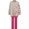 Women's Manto & Pants Set with Two Pockets on the Chest