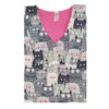 Women's Long Sleeve Vet Scrub Uniform with Cat Design – Cute & Comfortable