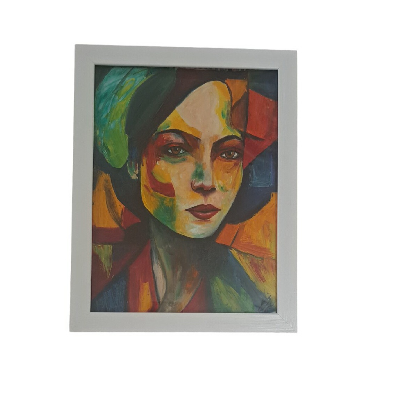 Original Abstract Oil Painting on Cardboard – Mehrnoosh