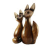 Set of 2 Animal Fox Figurines Decorative - Woodland Creature Art