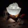 Persian Bowl Salt Lamp - Natural Rock Salt Chunks & Wooden Base