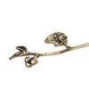 Brass Nut Serving Spoon Floral Design