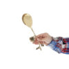Brass Nut Serving Spoon Floral Design