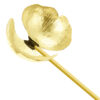 Brass Nut Serving Spoon with Orchids Design