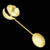 Brass Nut Serving Spoon with Orchids Design