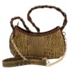 Handmade Brown Leather Crossbody Bag - Gina Model