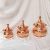 Handcrafted Copper Storage Jar - Ideal for Kitchen Organization - Set of 3